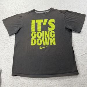 Nike Youth Large Gray Short Sleeve "It’s Going Down" Graphic T Shirt Swoosh Logo